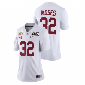 Women's Alabama Crimson Tide Dylan Moses White 3X CFP National Championship Limited Jersey