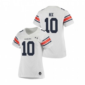 Bo Nix Auburn Tigers Women's White Replica Football Jersey