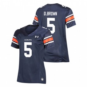 Women's Auburn Tigers Derrick Brown Navy Under Armour Replica Football Jersey