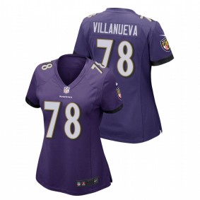 Women's Baltimore Ravens Alejandro Villanueva Purple Game Jersey