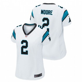 Women's Carolina Panthers DJ Moore White Game Jersey