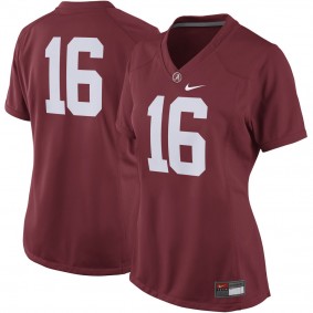 Women's Alabama Crimson Tide #16 Crimson College Football Game Jersey