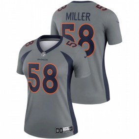 Von Miller Denver Broncos Women's 2021 Gray Inverted Legend Jersey