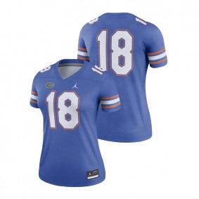 Women's Florida Gators Nike #18 Royal College Football 2018 Game Jersey