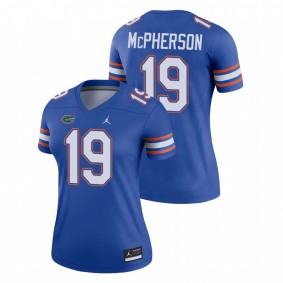 Women's Florida Gators Evan McPherson Royal College Football Legend Jersey