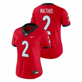 Women's Georgia Bulldogs D'Wan Mathis Red Game College Football Jersey