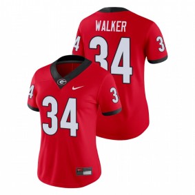 Women's Georgia Bulldogs Herchel Walker Red Game College Football Jersey