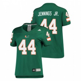 Women's Miami Hurricanes Bradley Jennings Jr. Green Replica Football Jersey