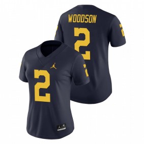 Women's Michigan Wolverines Charles Woodson Navy Game College Football Jersey