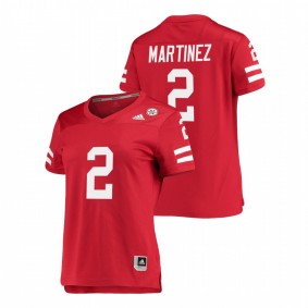 Adrian Martinez Nebraska Huskers Women's Scarlet Replica Football Jersey