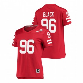 Marquis Black Nebraska Huskers Women's Scarlet Replica Football Jersey