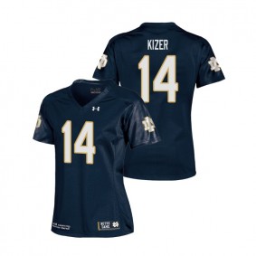 Women's Notre Dame Fighting Irish Under Armour #14 Navy DeShone Kizer College Football Replica Jersey