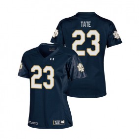 Women's Notre Dame Fighting Irish Under Armour #23 Navy Golden Tate College Football Replica Jersey