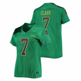 Brendon Clark Notre Dame Fighting Irish Women's Green Replica Football Under Armour Jersey