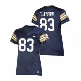 Women's Notre Dame Fighting Irish Chase Claypool Navy 2021 Shamrock Series Replica Game Jersey