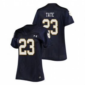 Golden Tate Notre Dame Fighting Irish Women's Navy Replica Football Under Armour Jersey