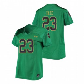 Women's Notre Dame Fighting Irish Golden Tate Green Under Armour Replica Football Jersey