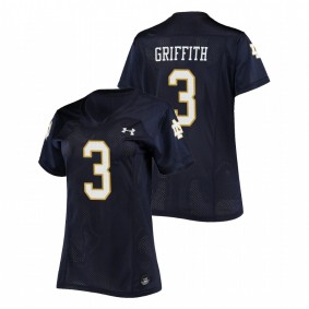 Houston Griffith Notre Dame Fighting Irish Women's Navy Replica Football Under Armour Jersey