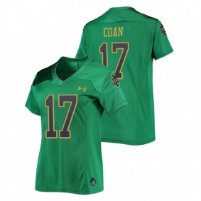 Jack Coan Notre Dame Fighting Irish Women's Green Replica Football Under Armour Jersey