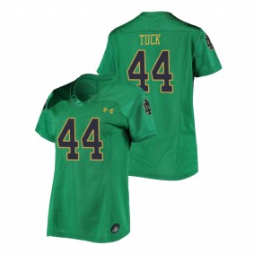 Women's Notre Dame Fighting Irish Justin Tuck Green Under Armour Replica Football Jersey