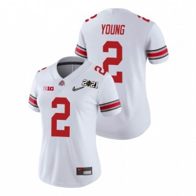 Women's Ohio State Buckeyes Chase Young White 2021 National Championship Jersey