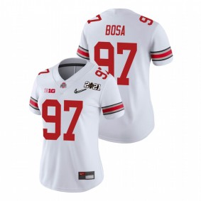 Women's Ohio State Buckeyes Joey Bosa White 2021 National Championship Jersey