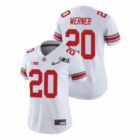 Women's Ohio State Buckeyes Pete Werner White 2021 National Championship Jersey