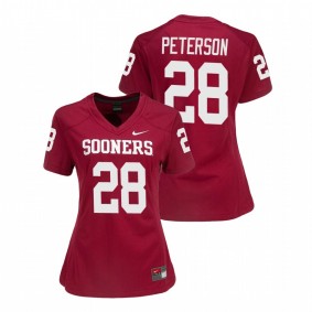 Women's Oklahoma Sooners Adrian Peterson Crimson College Football Game Jersey