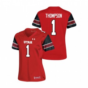 Women's Utah Utes Bryan Thompson Red Under Armour Replica Football Jersey