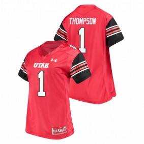 Women's Utah Utes Bryan Thompson Red Under Armour Replica Performance Football Jersey