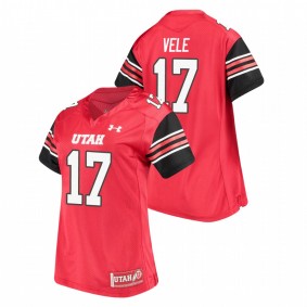 Devaughn Vele Utah Utes Women's Red Replica Performance Football Jersey