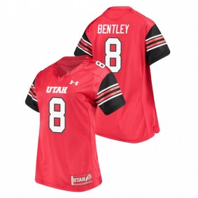 Women's Utah Utes Jake Bentley Red Under Armour Replica Performance Football Jersey