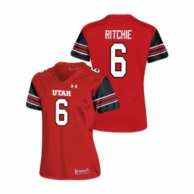 Women's Utah Utes Nate Ritchie Red Under Armour Replica Football Jersey