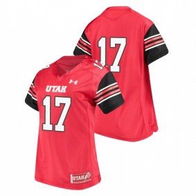 Women's Utah Utes #17 Red Replica Performance Football Jersey