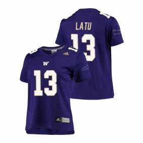 Women's Washington Huskies Laiatu Latu Purple Replica Football Jersey