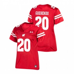 Women's Wisconsin Badgers Isaac Guerendo Red Under Armour Replica Football Jersey