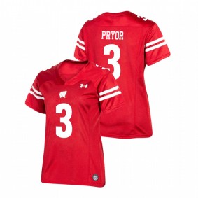 Women's Wisconsin Badgers Kendric Pryor Red Under Armour Replica Football Jersey