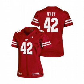 Women's Wisconsin Badgers T.J. Watt Red Under Armour Replica College Football Jersey