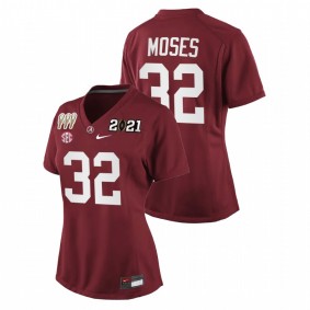 Women Alabama Crimson Tide Dylan Moses Crimson 3X CFP National Championship Special Edition Jersey