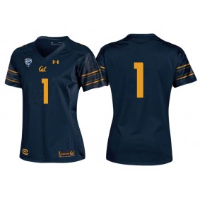 Women California Golden Bears #1 Navy PAC-12 College Football New-Look Home Jersey