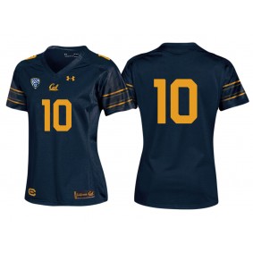 Women California Golden Bears #10 Navy PAC-12 College Football New-Look Home Jersey