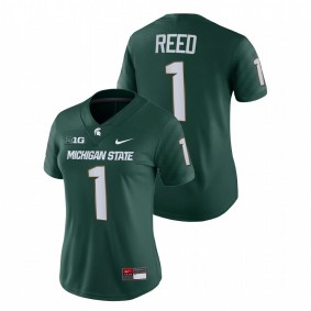 Jayden Reed Michigan State Spartans Women 2021-22 Green College Football Game Jersey