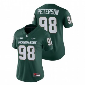 Julian Peterson Michigan State Spartans Women Green College Football Game Jersey