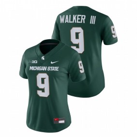 Kenneth Walker III Michigan State Spartans Women 2021-22 Green College Football Game Jersey