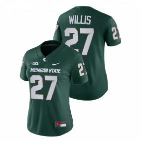 Khari Willis Michigan State Spartans Women Green College Football Game Jersey