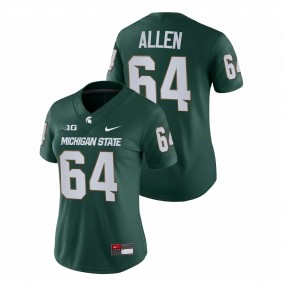 Matt Allen Michigan State Spartans Women 2021-22 Green College Football Game Jersey