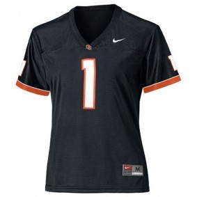 Women Oregon State Beavers #1 Black Premier College Football Jersey