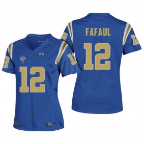 Women UCLA Bruins Mike Fafaul #12 Royal College 2017 Season New Under Armour Player Jersey