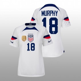 USA Women's Soccer Casey Murphy FIFA Badge Women White Jersey Home