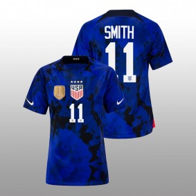 USA Women's Soccer Sophia Smith FIFA Badge Women Blue Jersey Away